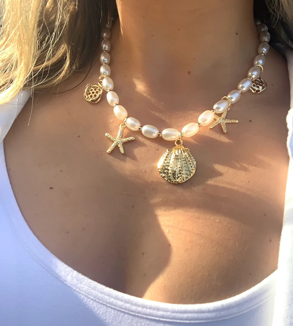 Pearl Sea Charm Necklace