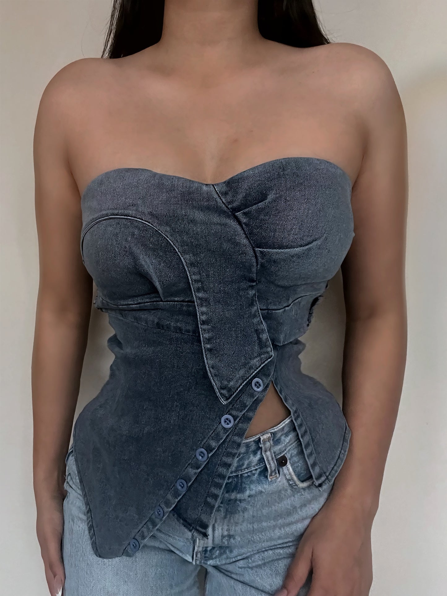 Starry Denim Bustier