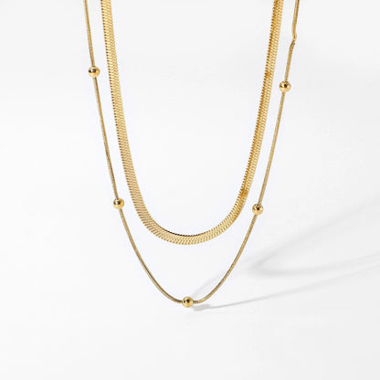 Classic Gold Pair Necklace