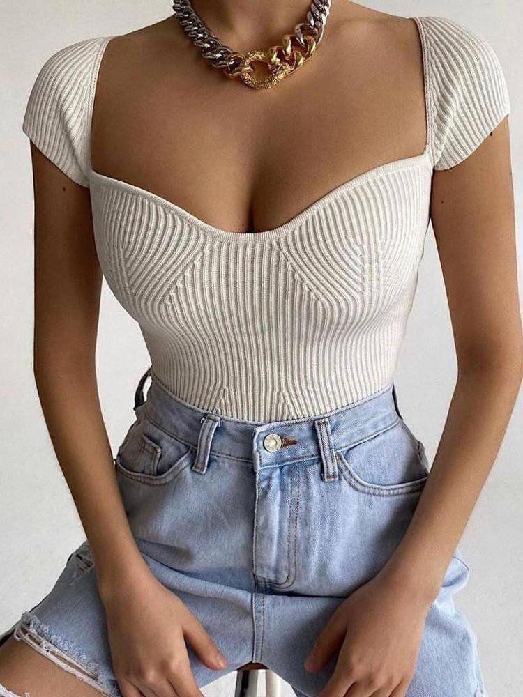 Textured Charm Bodysuit