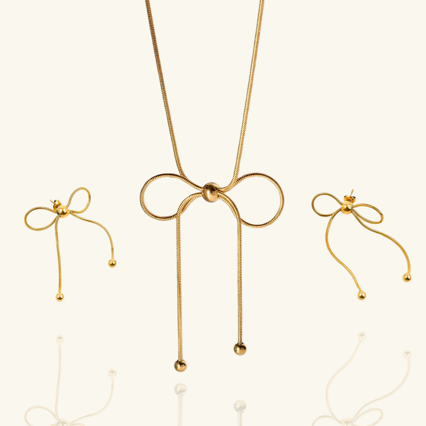 Golden Knots Necklace Set